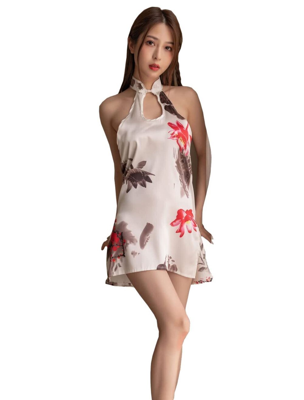 4917 Sexy pajamas Cosplay Costumes Anime Cheongsam Side Slit Hollow Chinese
